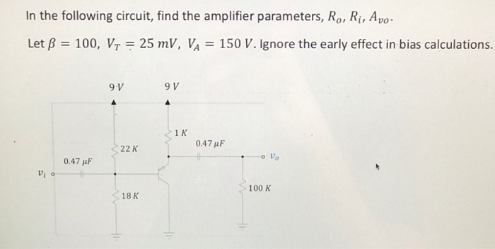 Solved In the following circuit, find the amplifier | Chegg.com