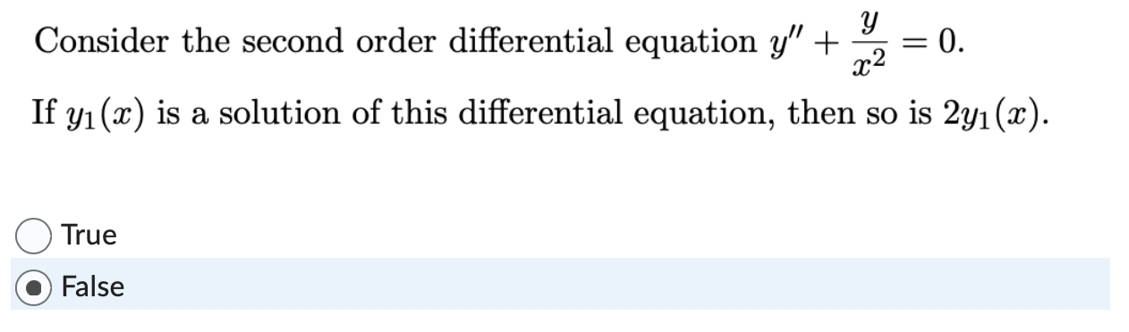 Solved Consider the second order differential equation | Chegg.com