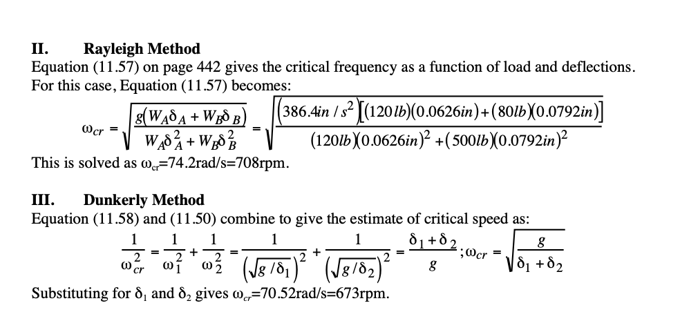 Solved 11.16 Determine the first critical speed by the | Chegg.com