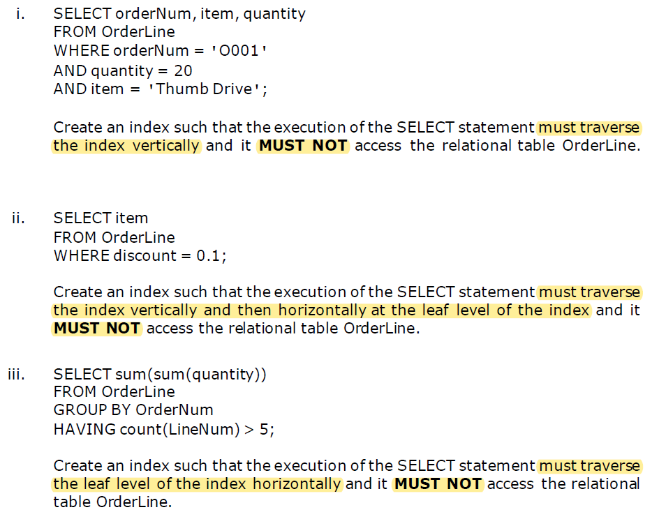 Solved Consider a relational table: OrderLine(orderNum, | Chegg.com