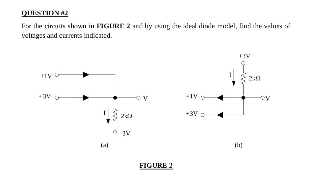 Solved QUESTION #2 For the circuits shown in FIGURE 2 and by | Chegg.com