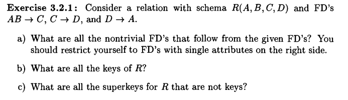 Solved Exercise 3.2.1: Consider A Relation With Schema | Chegg.com