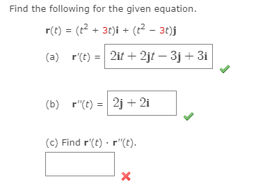 Solved Find r'(t), r(to), and r'to) for the given value of | Chegg.com