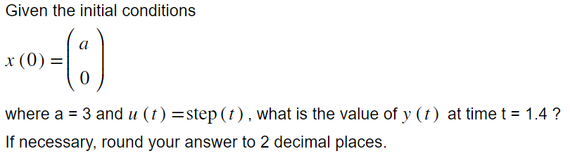 Solved Consider The State-space System With Matrices | Chegg.com