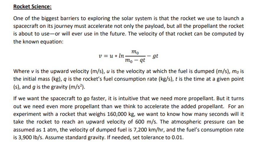 Solved Rocket Science: gt One of the biggest barriers to | Chegg.com