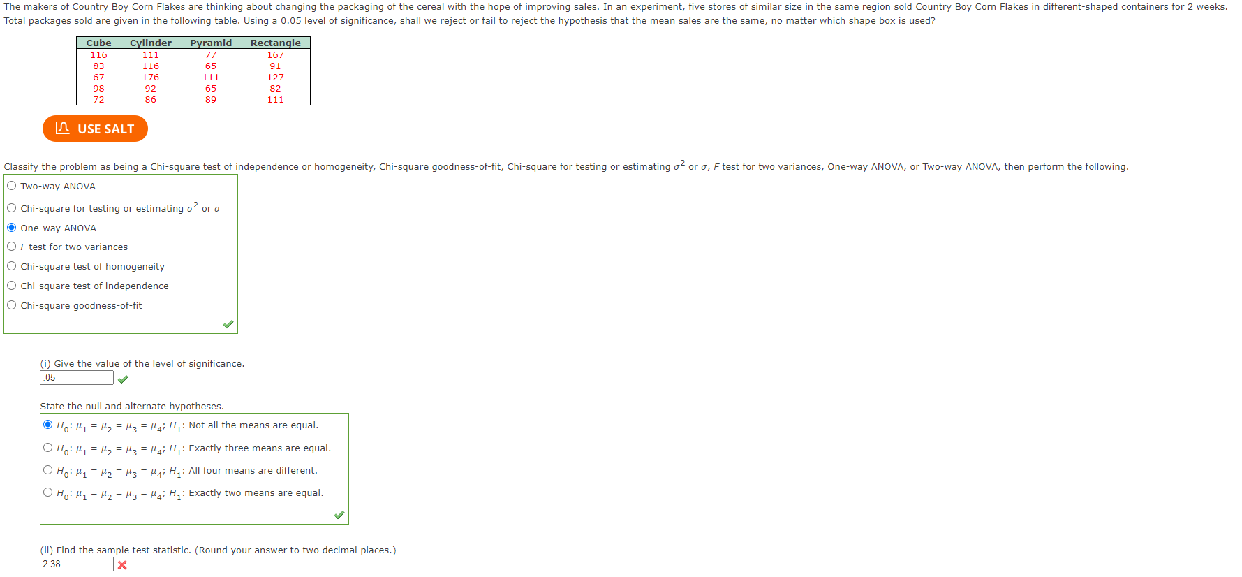 Solved Two-way ANOVA Chi-square for testing or estimating σ2 | Chegg.com