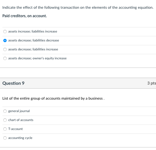 Solved Purchased office supplies on account. assets