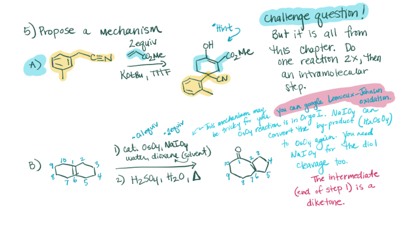 Solved 5) Propose a mechanism Challenge question Hint OH CEN | Chegg.com