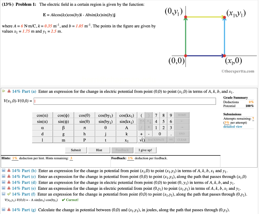 13 Problem 1 The Electric Field In A Certain R Chegg Com