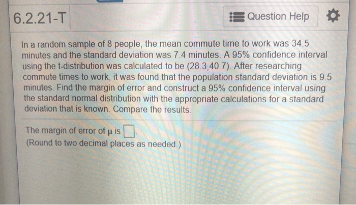 Solved 6.2.19-T Question Help In a random sample of four | Chegg.com