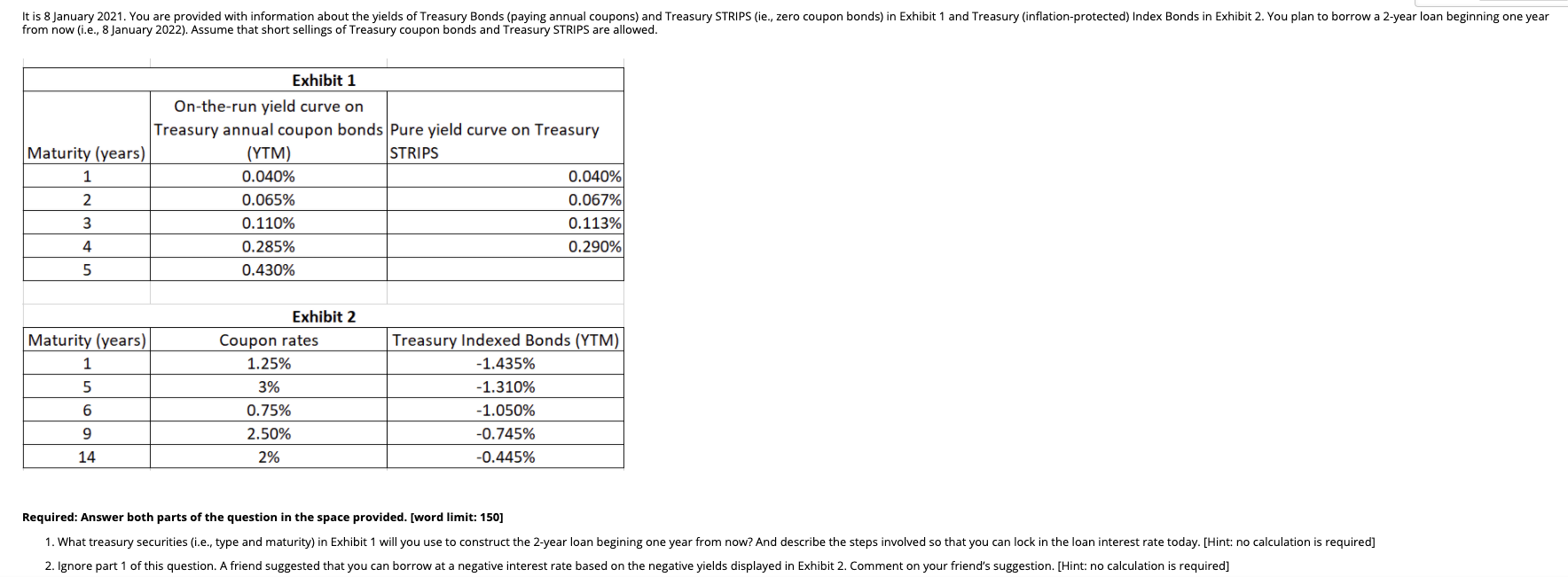 Solved It is 8 January 2021. You are provided with | Chegg.com