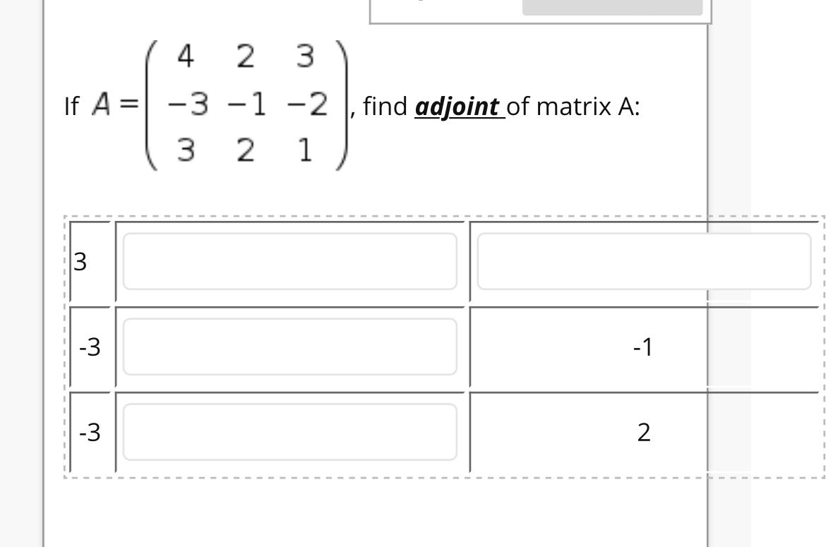 adjoint of matrix 2 2 4 3