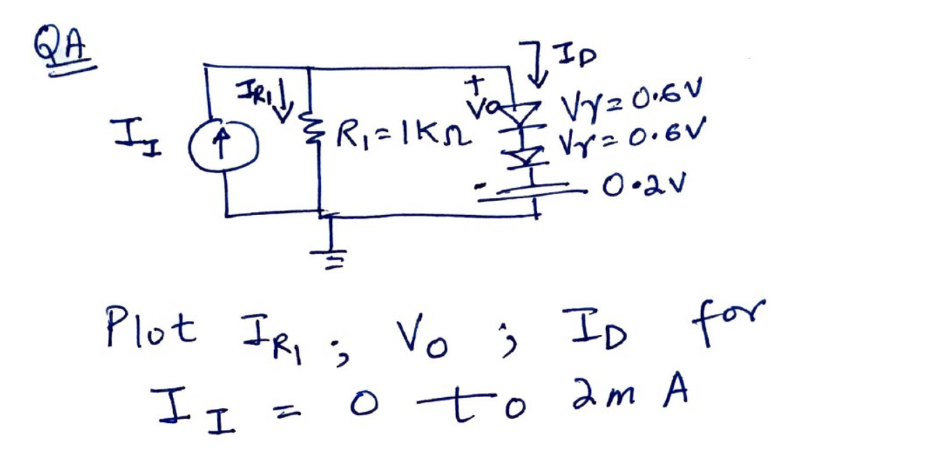 Solved A resistor in parallel with two forward biased diodes | Chegg.com