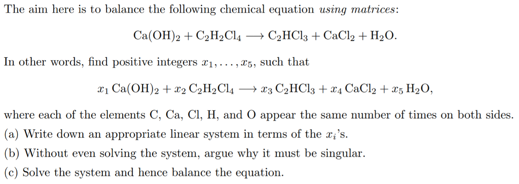 Cao H2o Ca Oh 2 Balance The Equation