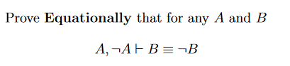 Solved Prove Equationally That For Any A And B A, AEB=B | Chegg.com