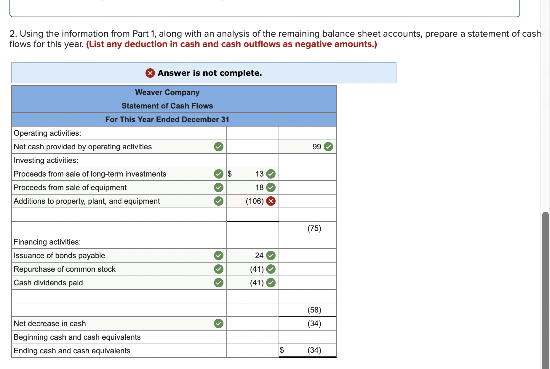 Solved 2. Using the information from Part 1, along with an | Chegg.com