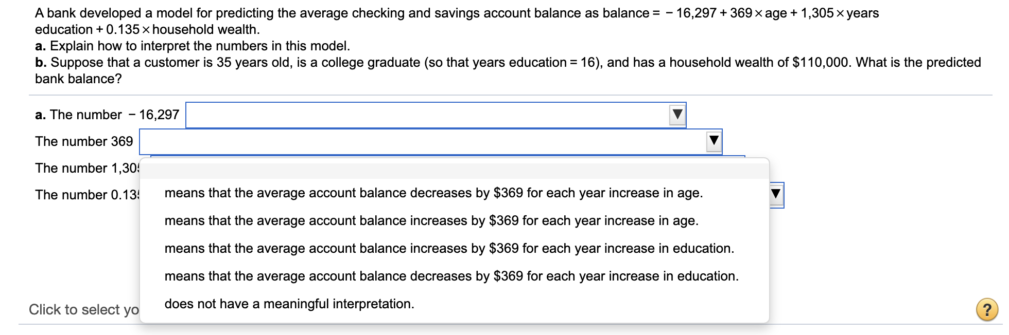Solved A Bank Developed A Model For Predicting The Averag Chegg Com