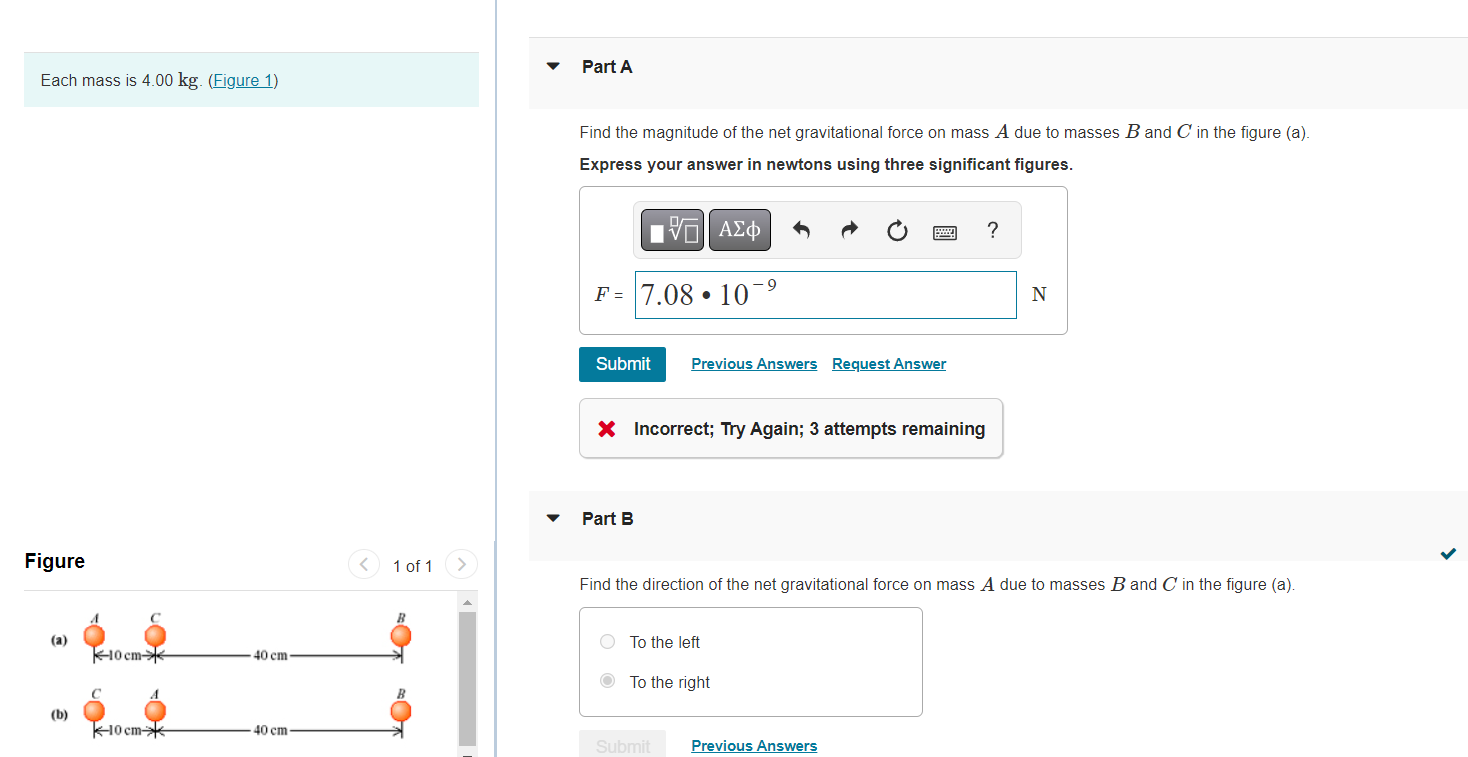 Solved Find The Magnitude Of The Net Gravitational Force On Chegg Com