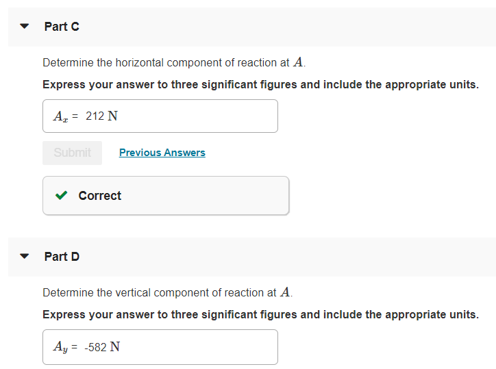 Solved Determine The Components Of Reaction At A And B. Take | Chegg.com