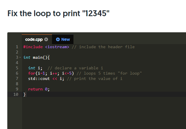 Solved Fix the loop to print