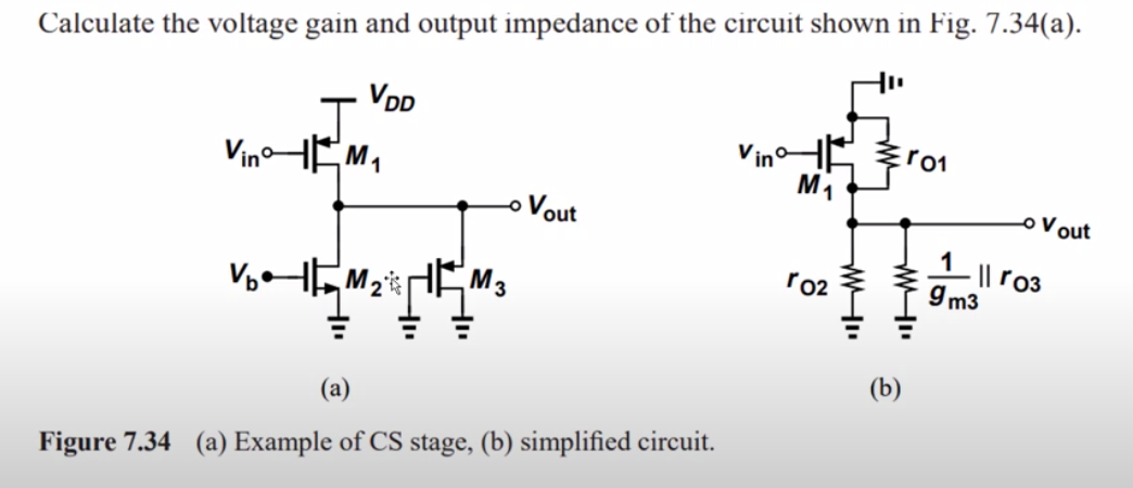 Solved Calculate the voltage gain and output impedance of | Chegg.com