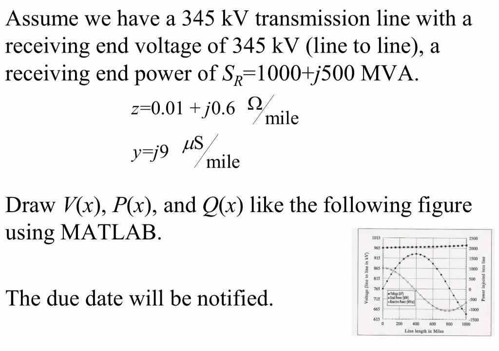 Solved Assume we have a 345 kV transmission line with a | Chegg.com