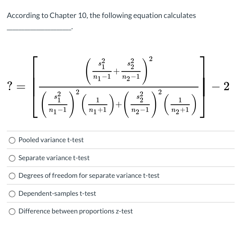 two independent sample hypothesis test