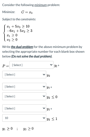 Solved Consider The Following Minimum Problem: Minimize: C = | Chegg.com