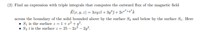 Solved (2) Find an expression with triple integrals that | Chegg.com