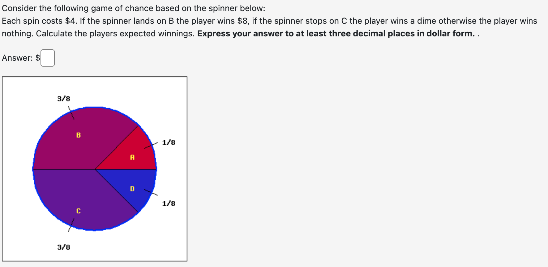 Solved Consider the following game of chance based on the | Chegg.com