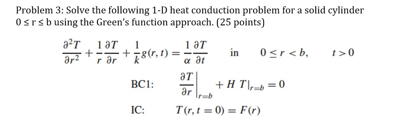 a Problem 3: Solve the following 1-D heat conduction | Chegg.com