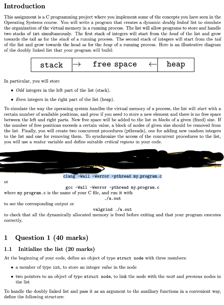 Introduction This assignment is a C programming | Chegg.com