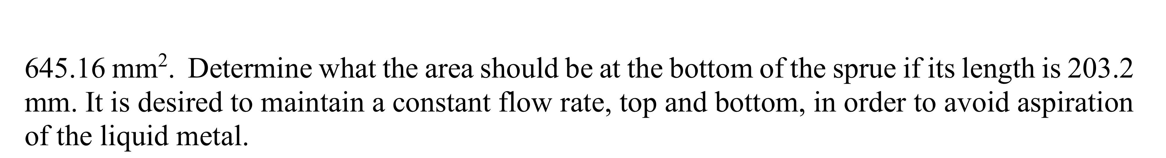 Solved The volume rate of flow of molten metal into the | Chegg.com