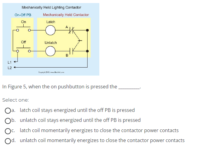 Solved Mechanically Held Lighting ContactorIn Figure 5, | Chegg.com