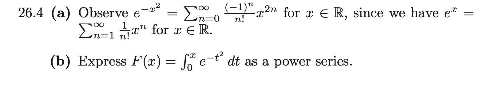 Solved 2 - Σ=0 = n! ~ 26.4 (a) Observe e (-1)
