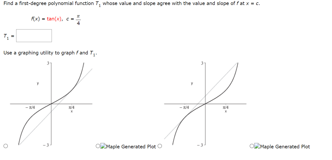 Solved Find a first-degree polynomial function T1 whose | Chegg.com