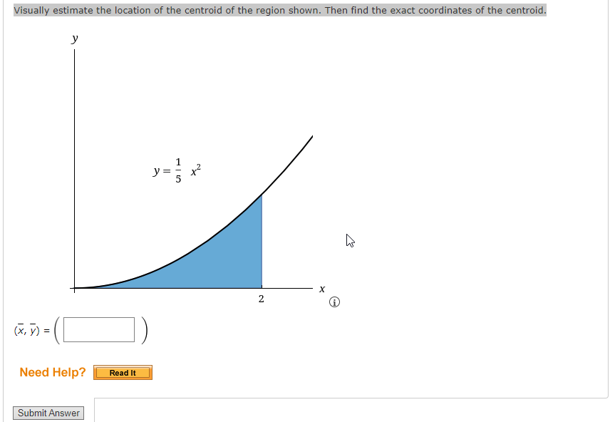 Solved Visually estimate the location of the centroid of the | Chegg.com