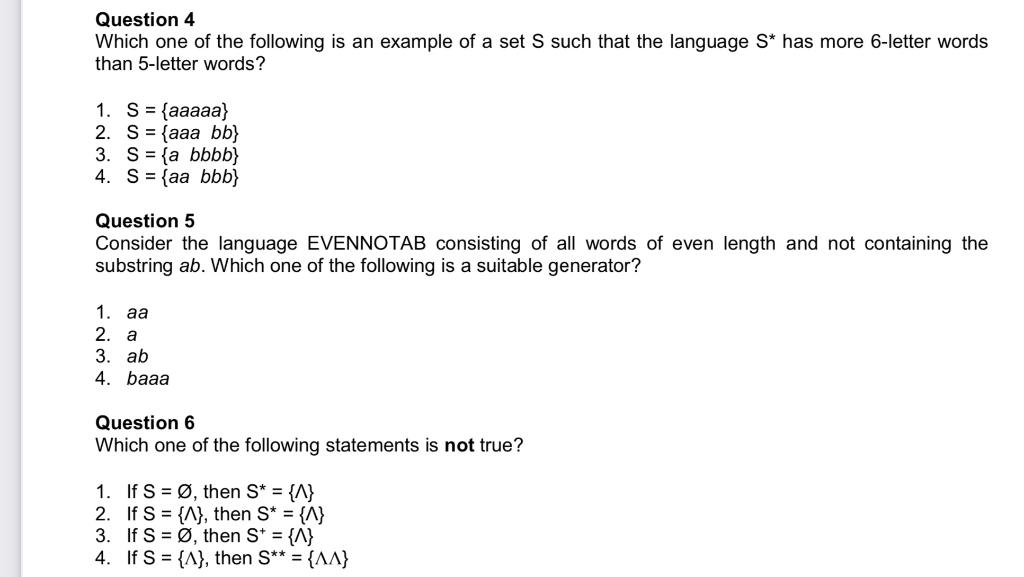 Solved Question 4 Which One Of The Following Is An Example Chegg Com