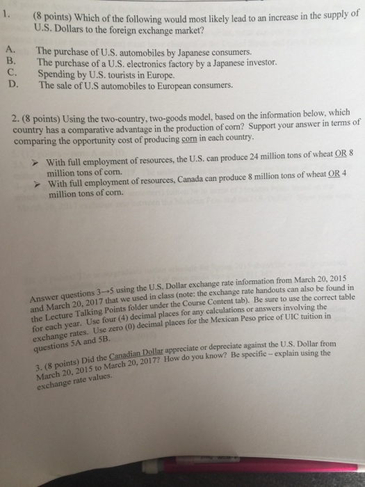 Solved Which of the following would most likely lead to an | Chegg.com