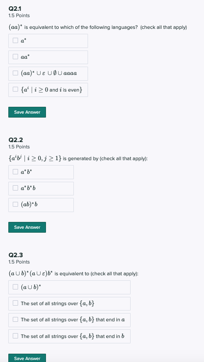 Solved Q2 1 1 5 Points Is Equivalent To Which Of Th Chegg Com