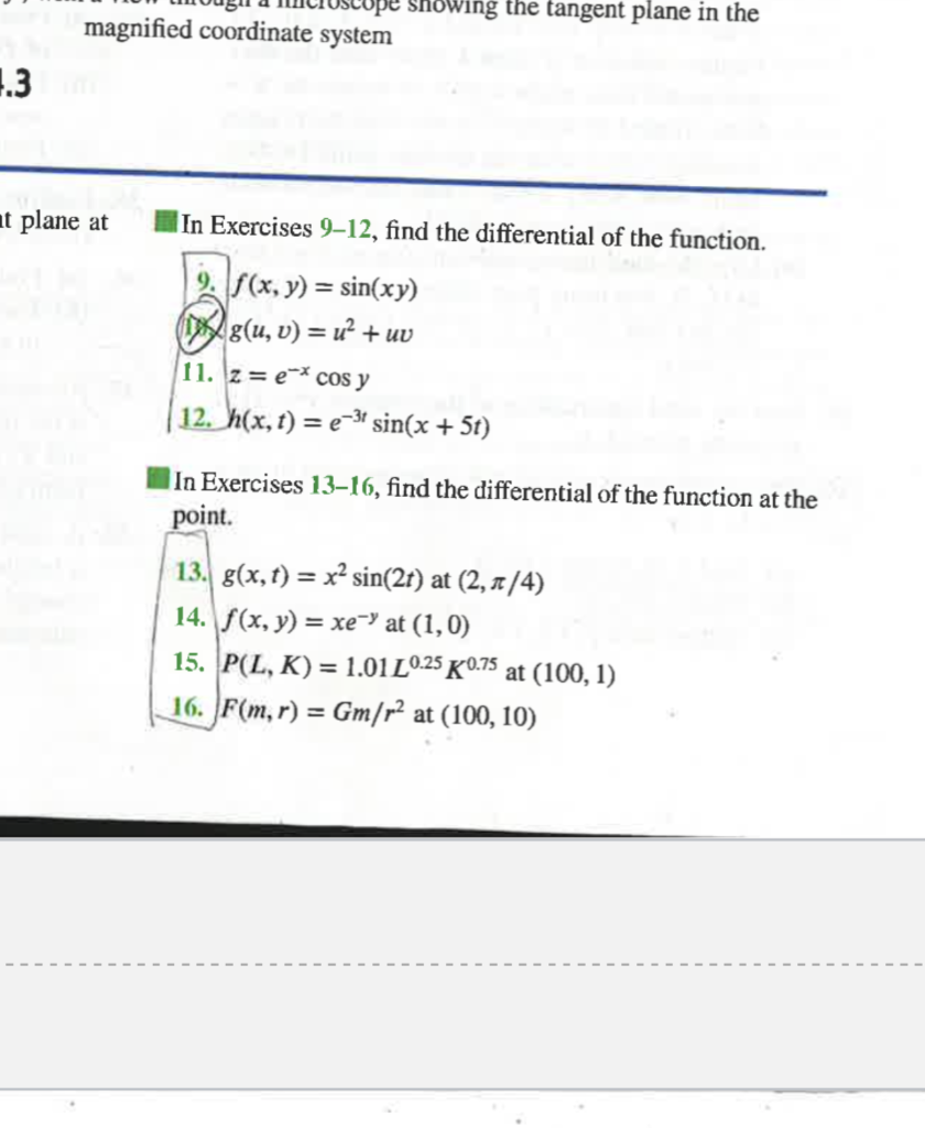 Solved Pe Showing The Tangent Plane In The Magnified Coor Chegg Com