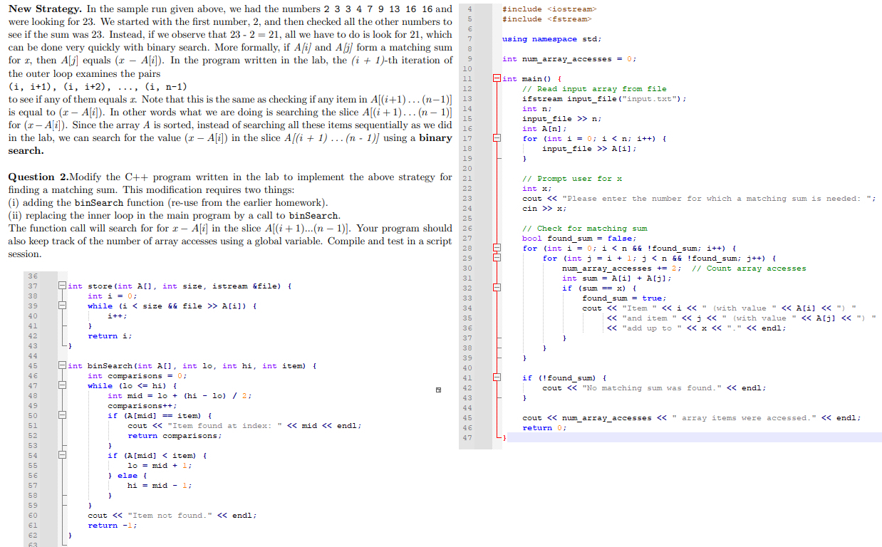 Solved Please write the FULL C++ code for question 2. I | Chegg.com