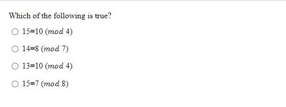 Solved Which of the following is true? | Chegg.com