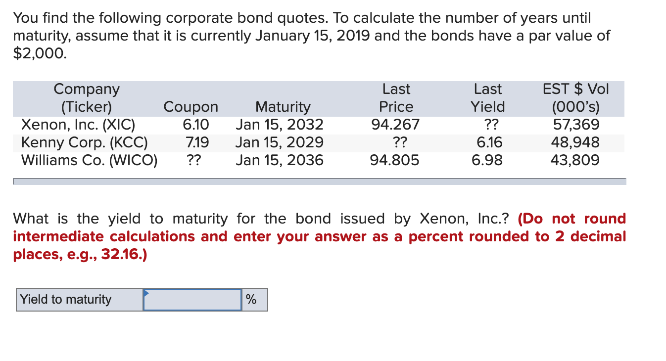 Solved You Find The Following Corporate Bond Quotes. To | Chegg.com