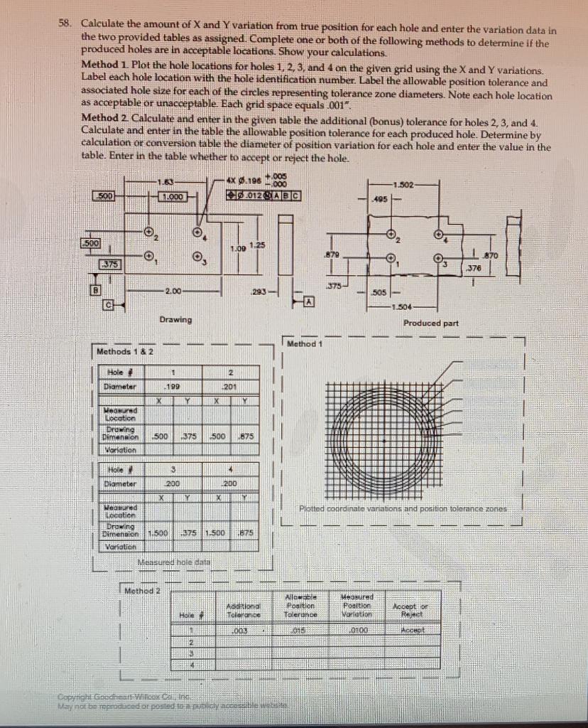 58. Calculate the amount of X and Y variation from | Chegg.com