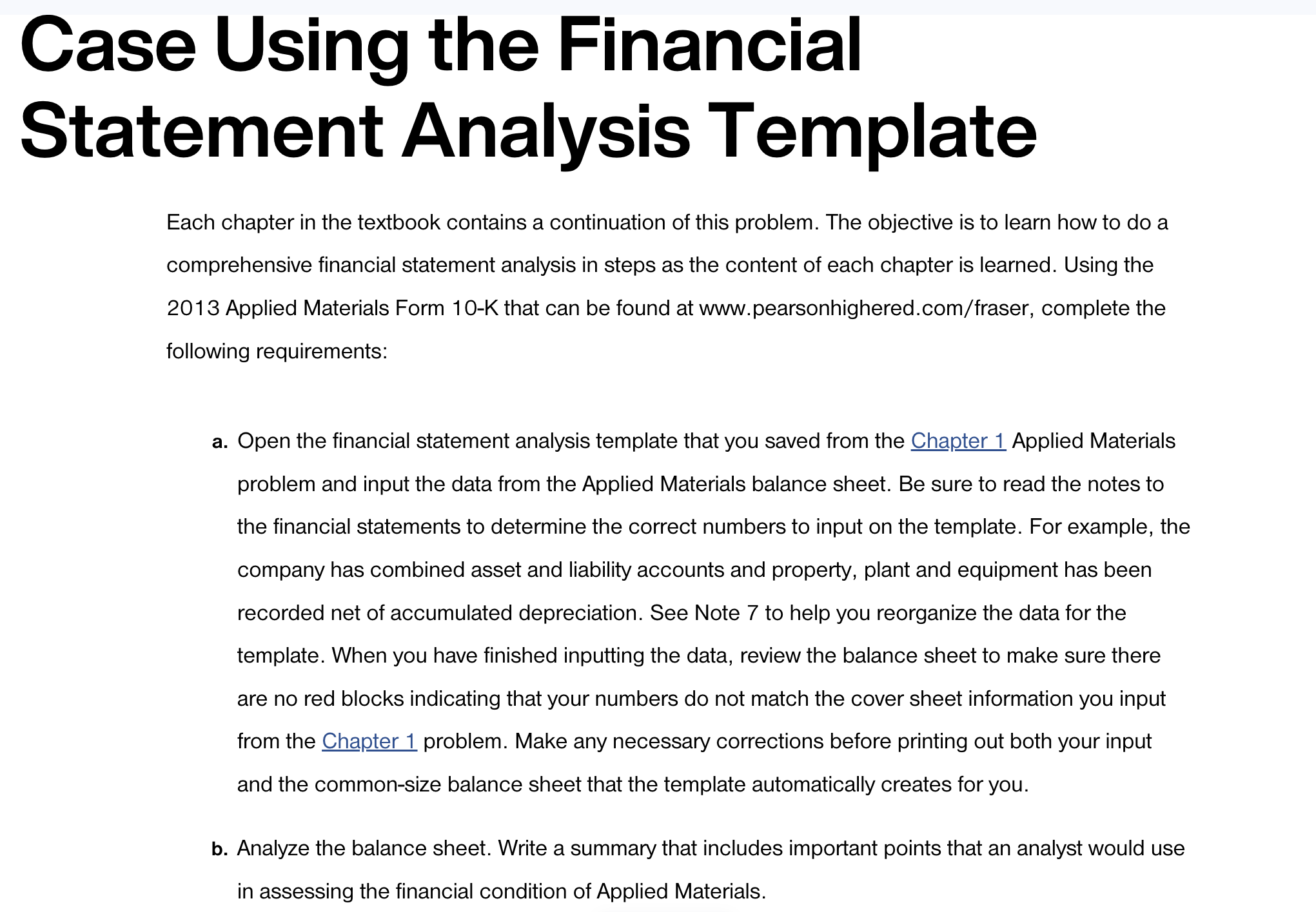 case study on financial statement analysis