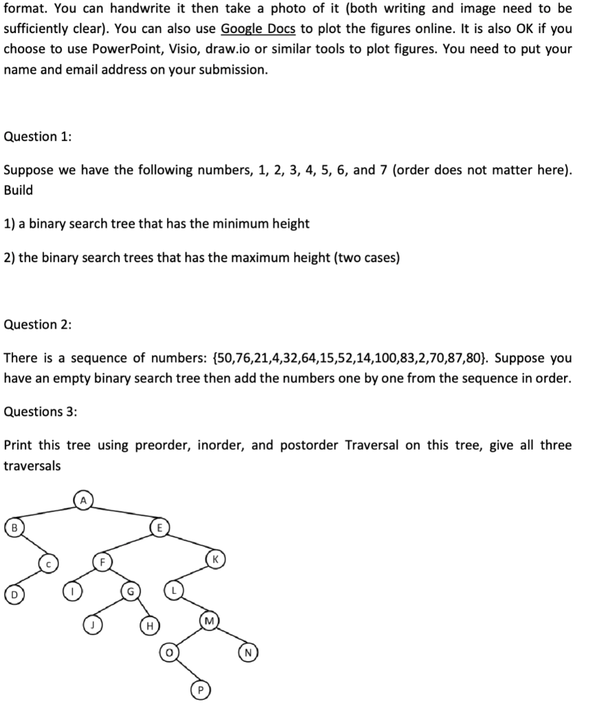 Solved format. You can handwrite it then take a photo of it | Chegg.com