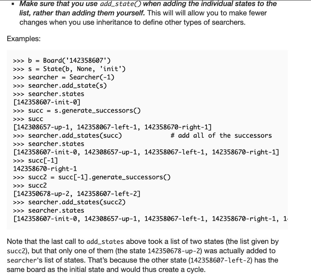 Solved Part III: A Searcher class for random search In the | Chegg.com