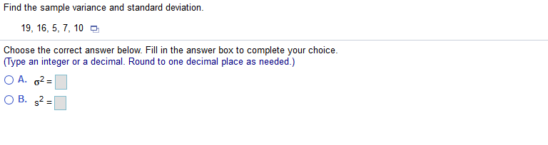 Solved Find the sample variance and standard deviation. 9, | Chegg.com