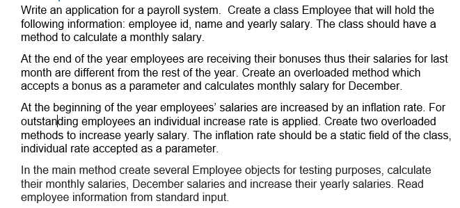 Solved Write an application for a payroll system. Create a | Chegg.com